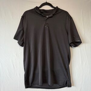 Oakley Mens Polo Shirt Size XL Black Logo Golf Short Sleeve Office Work Sporty